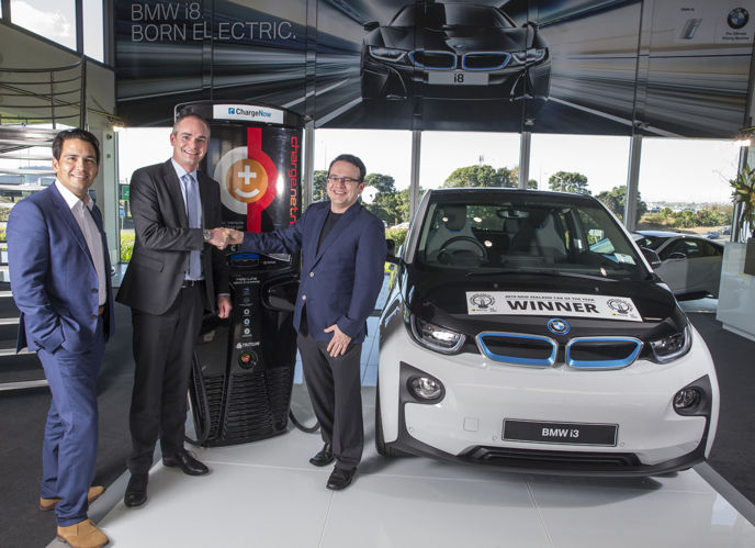 Minister of Transport Simon Bridges, BMW Group New Zealand CEO Florian R...
