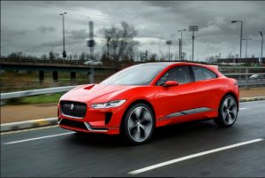 The Jaguar I-PACE Concept at London’s Olympic Park.