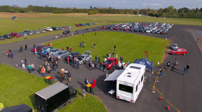 An electric vehicle tour run by the Better NZ Trust stopped at Ardmore Airport on Sunday.