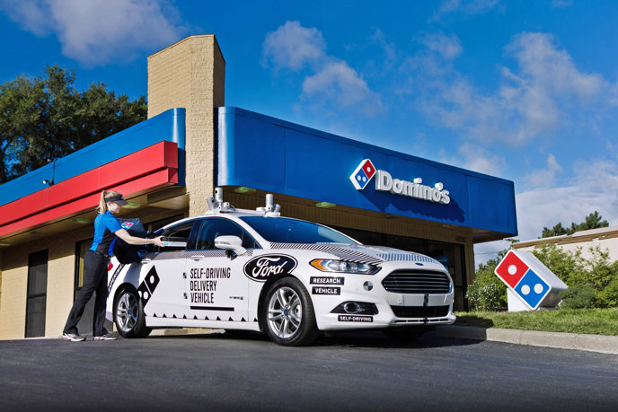 Autonomous pizza delivery Ford Dominos AVResearch