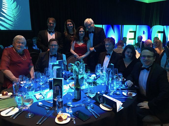 The award winning ChargeNet NZ team at the 2017 Deloitte Energy Excellence Awards in Auckland last night.