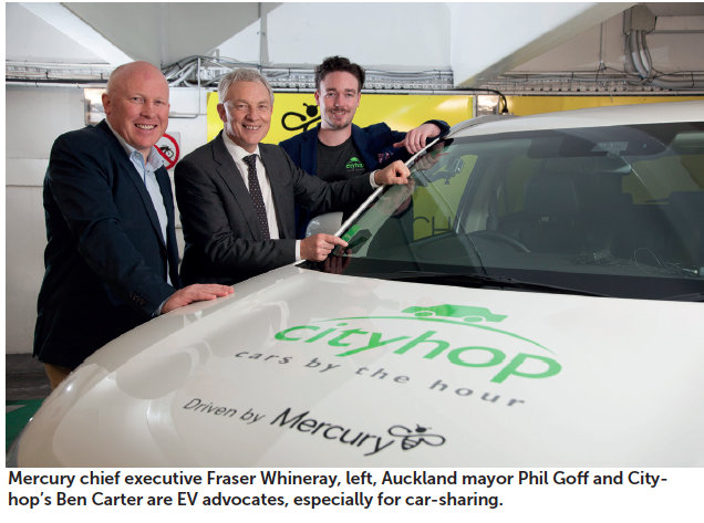 Electric car-sharing charges into Auckland PIC