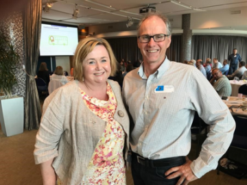 Energy minister Megan Woods with EECA chief executive Andrew Caseley.