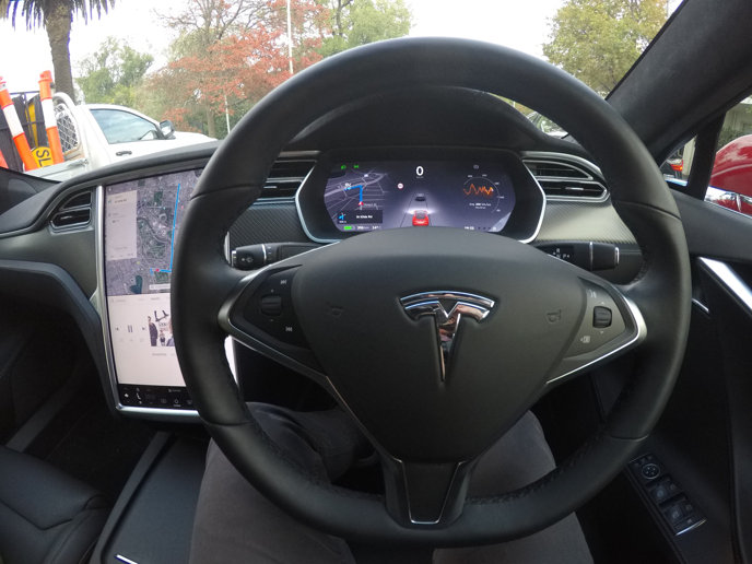 Tesla no hands 1