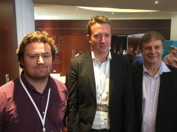 At the T-Tech Conference are, from left, Martin McMullan (NZTA), Richard Cross (MoT) and Roger Jones (AT).