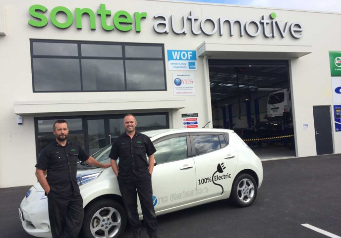 Sonter Automotive’s Cam Shipley, left, and  Shane Conlan.
