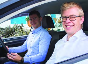 Richard van den Engel, front, and Gareth Nuzum from IT Partners.