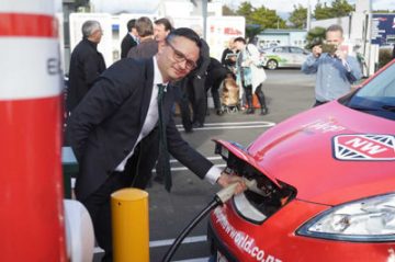 James Shaw at the Levin charger.