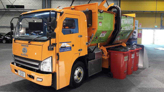 Palmerston North’s electric rubbish trucks launched