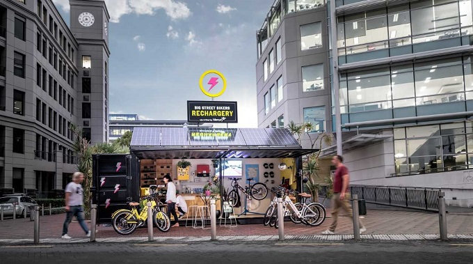Electric bike park ’n charge stations proposed