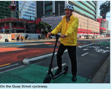 On the Quay Street cycleway.
