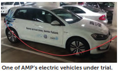 One of AMP’s electric vehicles under trial.