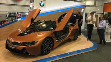 The BMW i8 roadster.