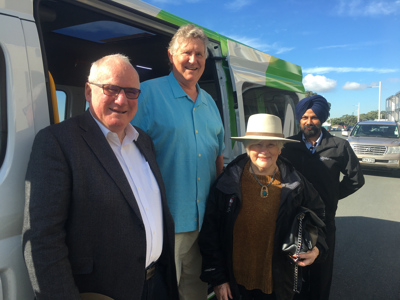 Devonport-Takapuna Local Board members disembark for coffee.