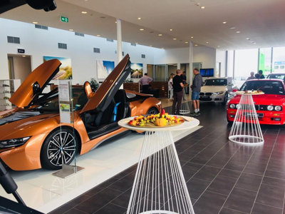 The display at Coombes Johnston’s BMW i launch.