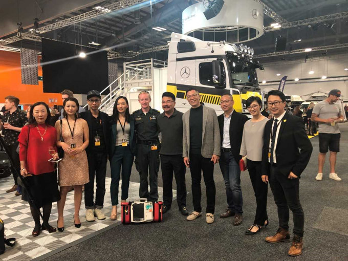 The Chinese delegation at the St John safety truck display.