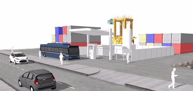 The proposed Ports of Auckland hydrogen facility.