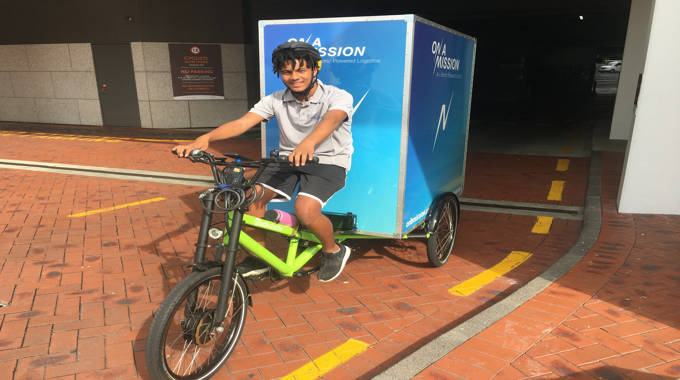 Electric cargo bikes are helping Auckland city deliveries.
