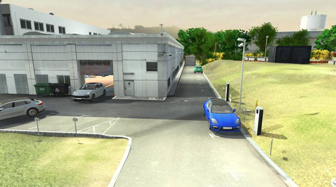 An artist’s impression of the Porsche workshop testing facility.