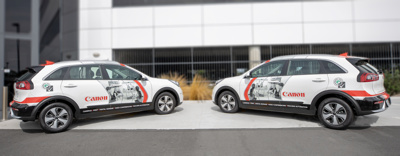 The first of a fleet of Kia Niro hybrid vehicles supplied to Canon NZ.