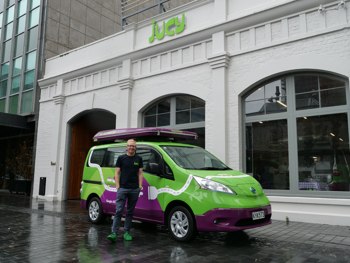 Jucy EV campervan Tim Alpe