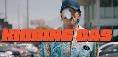 Arnold Schwarzenegger Kicking Gas
