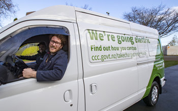 The LDV EV80 van. Photos: Christchurch City Council Newsline