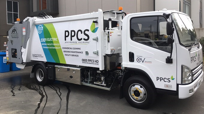 Wellington’s electric rubbish truck is similar to Palmerston North’s.