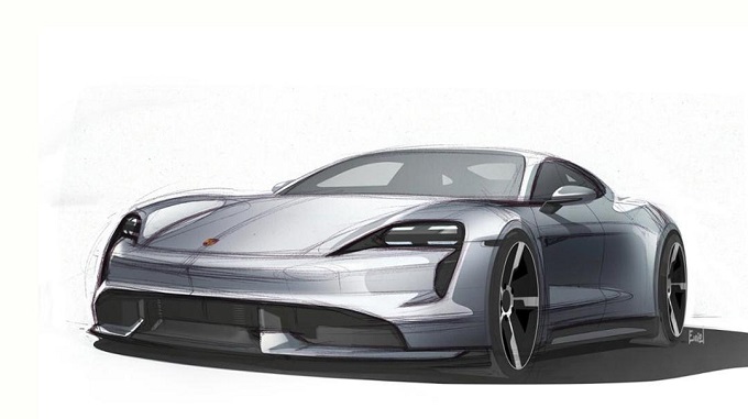 Porsche Taycan exterior sketch