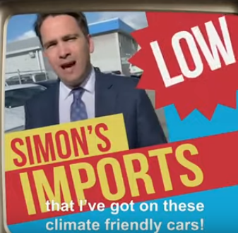 Simon Bridges fake car sales advert