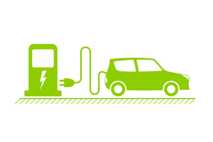 EV charging graphic