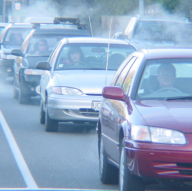 exhaust fumes