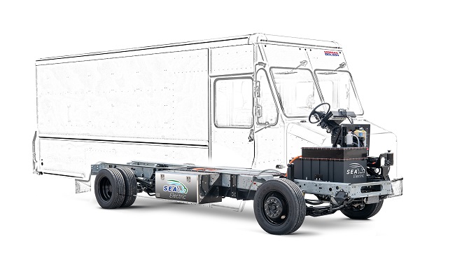 Morgan Olson SEA Electric F59 chassis CSF graphic