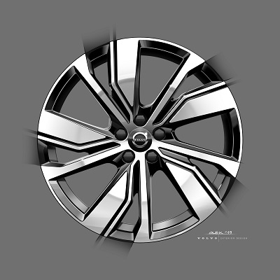 Volvo XC40 BEV design sketch