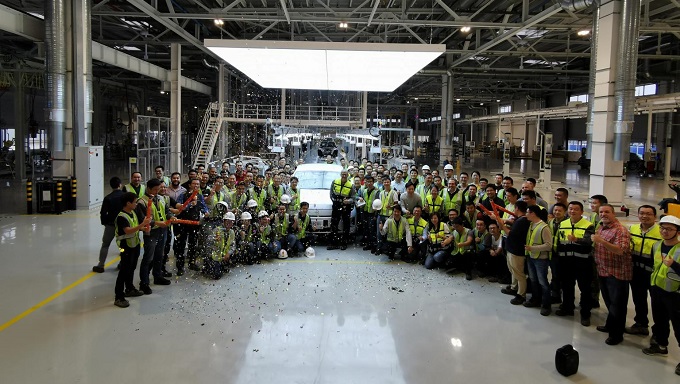 Byton EV 1st off assembly line