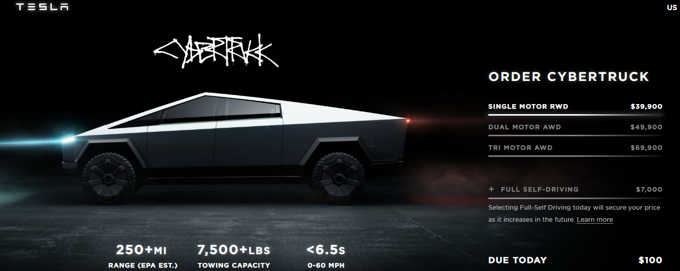 Tesla Cybertruck pre-order