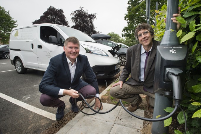 EV charging lampost chargers Photo University of Warwick 1
