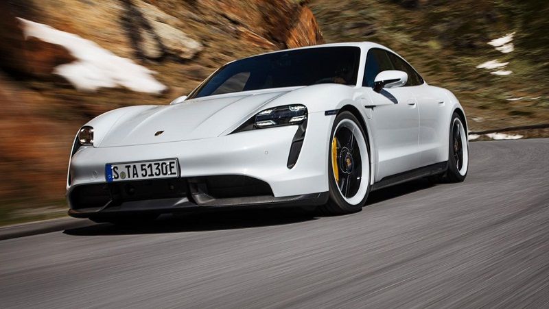Porsche Taycan road shot