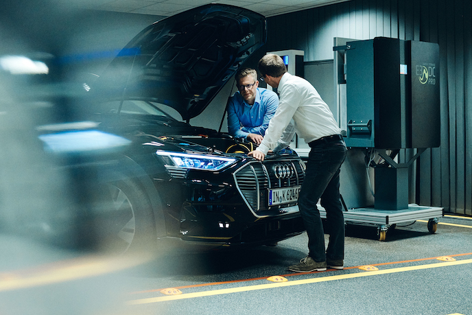 Electric cars as part of the energy transmission: Audi is researching bidirectional charging technology
