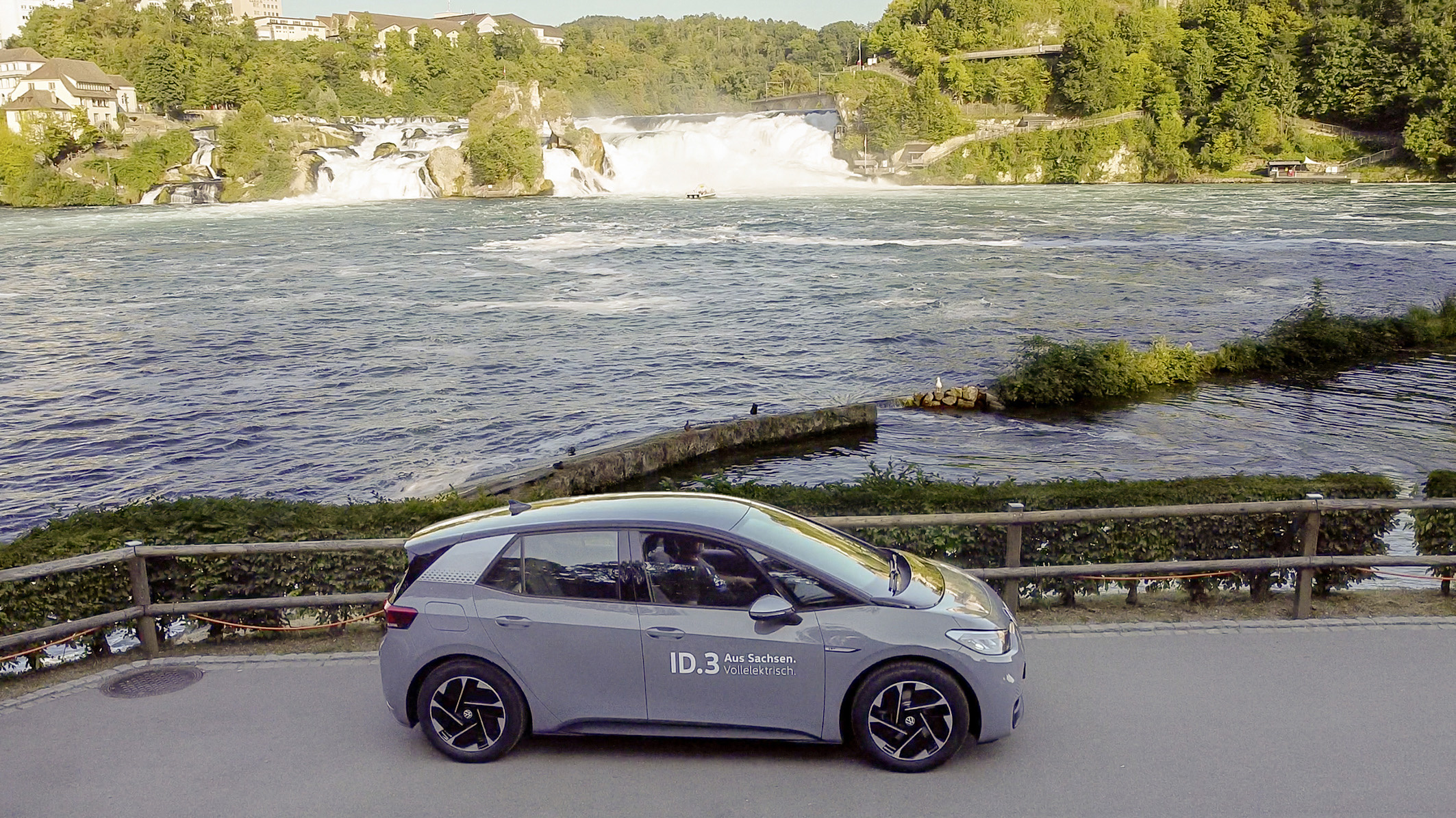 ID.3 at its destination in Schaffhausen/Switzerland