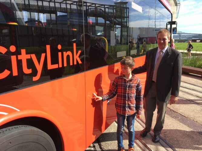 Auckland-CityLink-e-bus-launch-Erich-Livegood-and-son-Sam-10