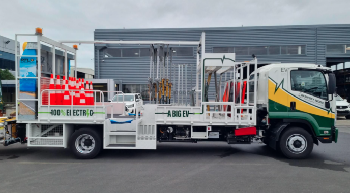 EV truck Dempsey Wood and SEA Electric