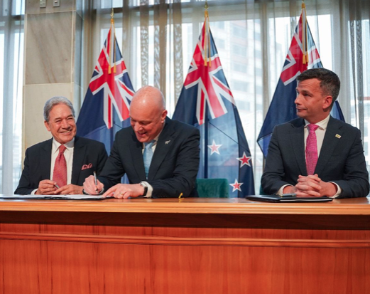 Coalition-NZ-government-Peters-Luxon-Seymour