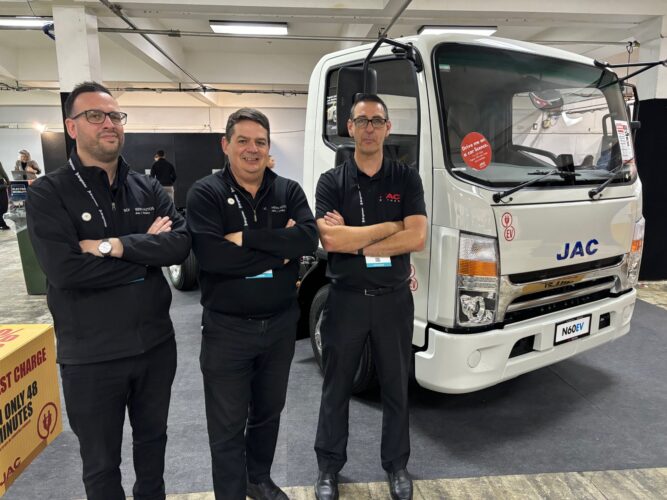 JAC Notors EV truck at Electro Mobility Summit and Expo 2024