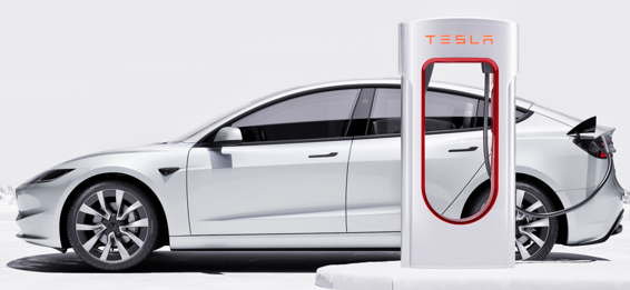 Tesla Model 3 charging small