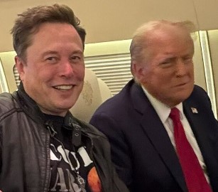Tesla CEO Elon Musk and US president Donald Trump