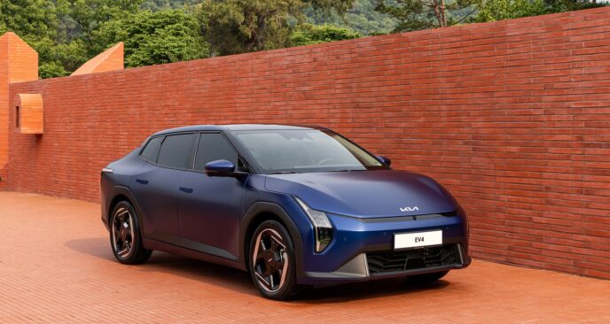 kia-ev4-front-blue-brickwall