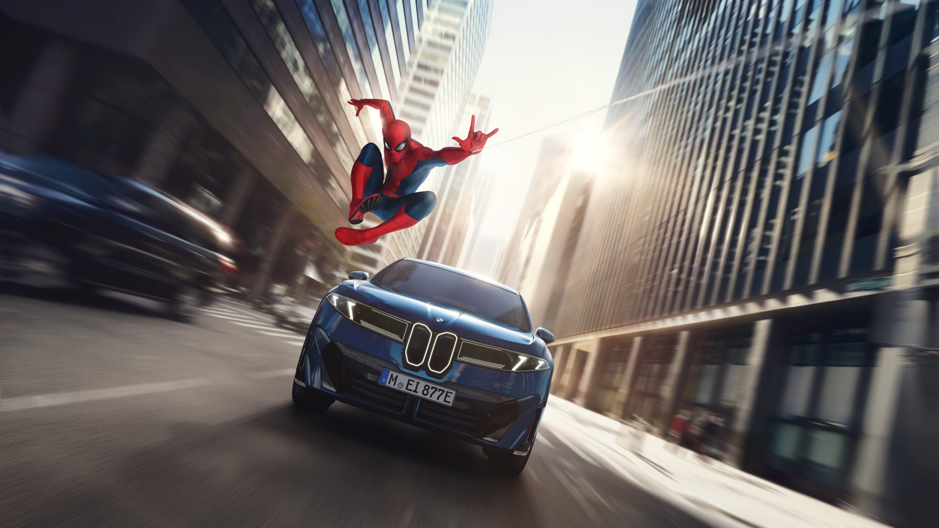 Spider-Man tile in BMW operating system app menu