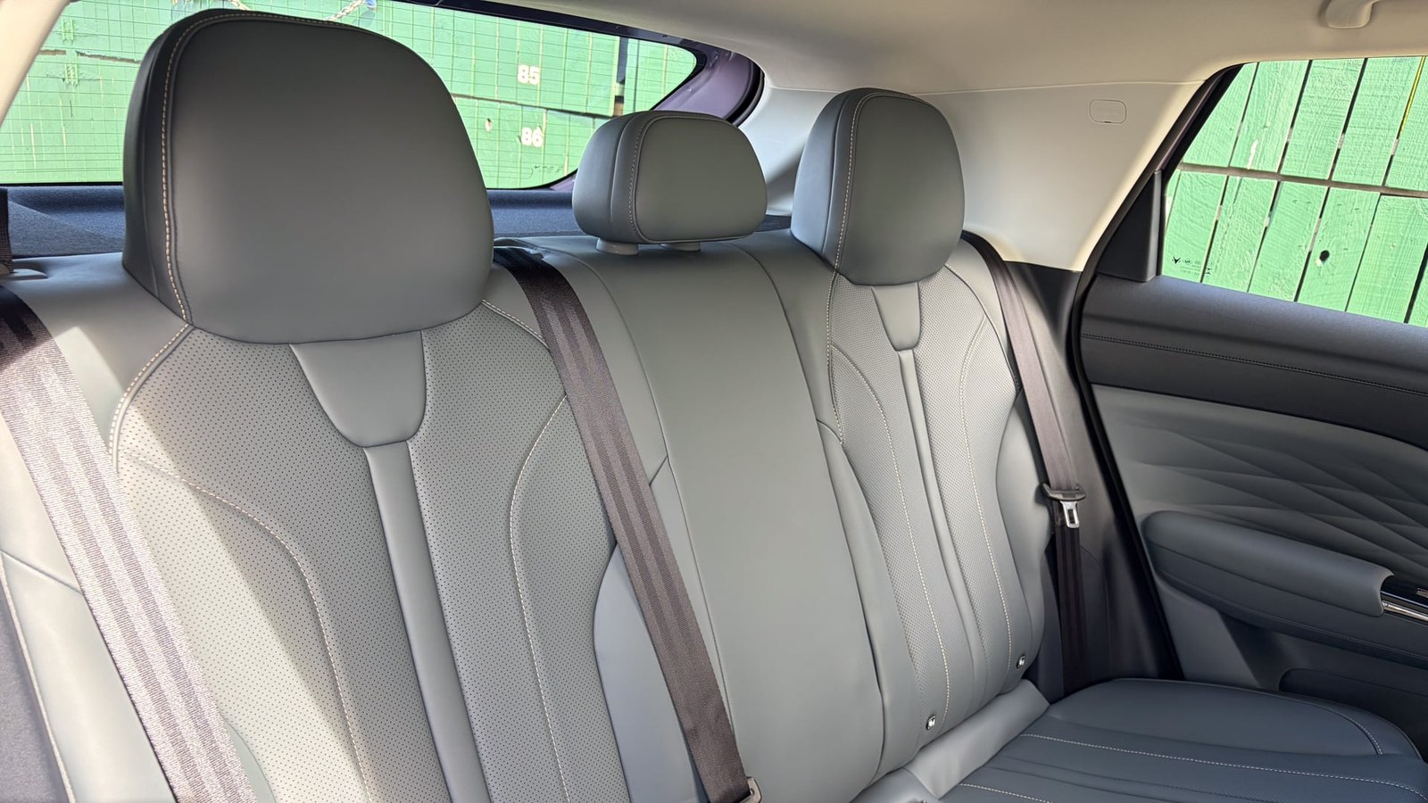 Arcfox T1 rear seat showing legroom