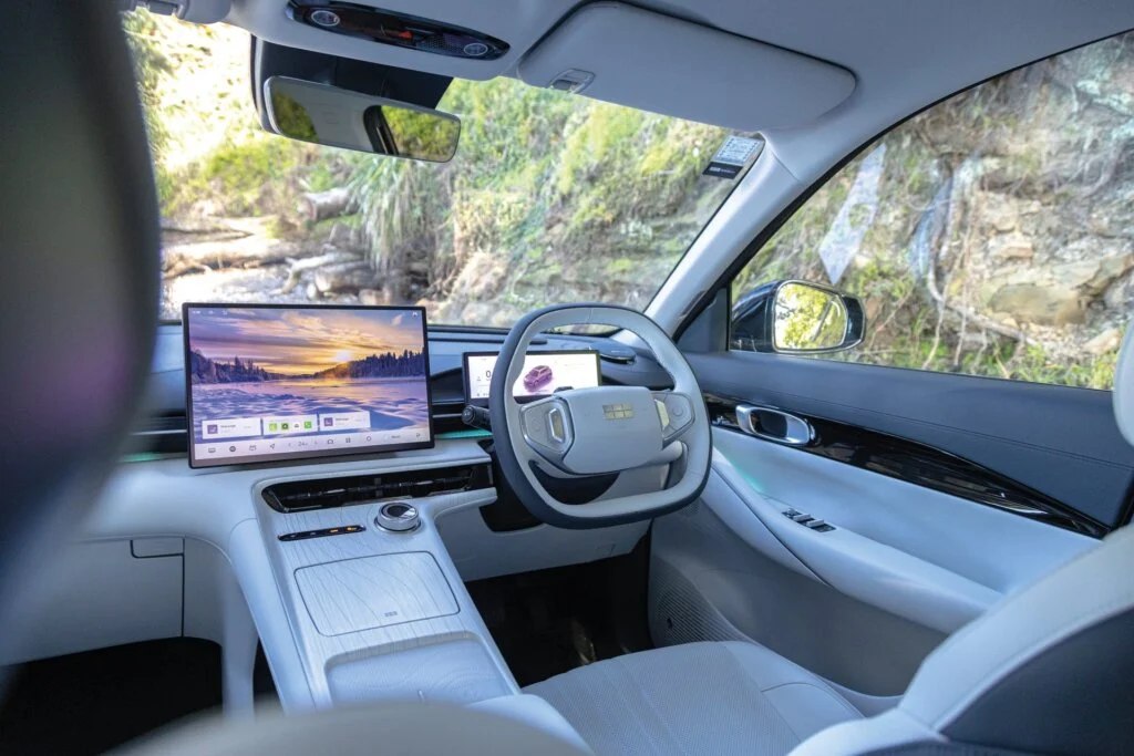 Geely EX5 Inspire interior with central touchscreen